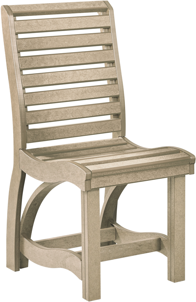 C R Plastics St. Tropez Beige Dining Side Chair-0