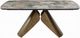 ACME Furniture Malika Ceramic Top Dining Table with Copper Cross Brushed Base-4