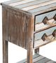 Crestview Collection Nantucket Blue Rectangular Accent Table with Brown Frame-4