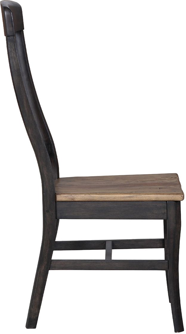 Napa Furniture Design Grand Louie 2-Piece Misty Night/Wheat Side Chair Set-1