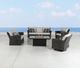 CabanaCoast® Customizable Monterrey Aluminum/Wicker Outdoor Swivel Glider Chair-5