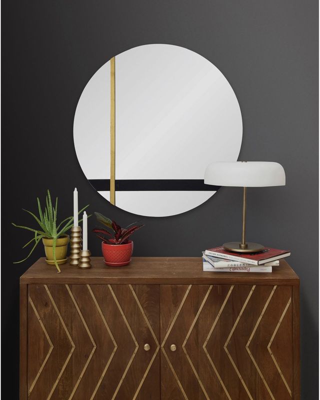 Renwil® Gavin Gold Leaf And Black Mirror-4