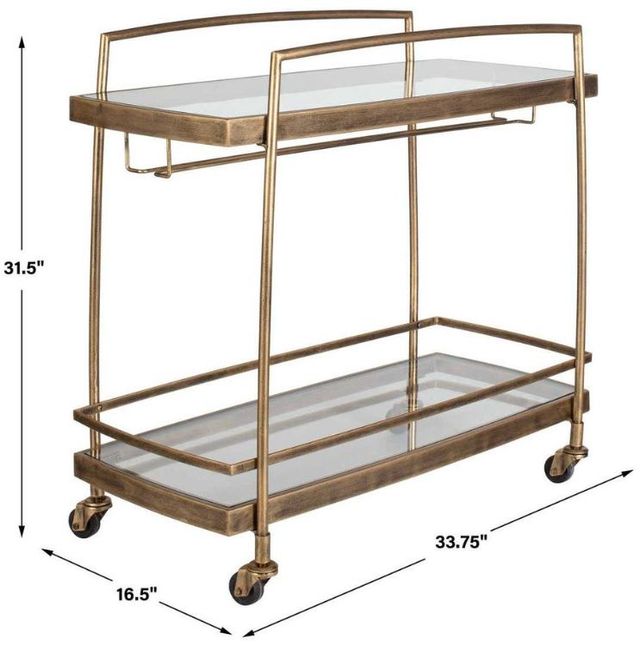 Uttermost® Scarritt Antique Brass Bar Cart-2