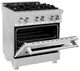 ZLINE Legacy 30" Satin Stainless Steel Pro Style Dual Fuel Range with Gas Cooktop, Electric Convection Oven and 4 Brass Burners-3
