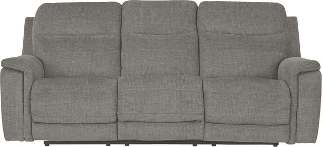 Signature Design by Ashley® Mouttrie Smoke Power Reclining Sofa with Adjustable Headrest-1