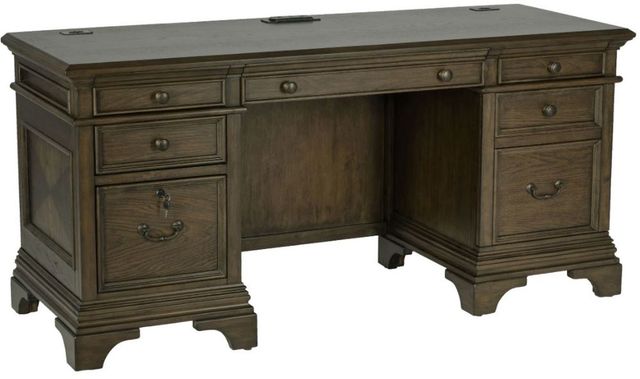 Coaster® Hartshill Burnished Oak Credenza with Power Outlet-1