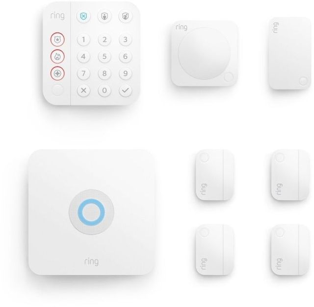 ring 8 Piece White Alarm Security Kit-0