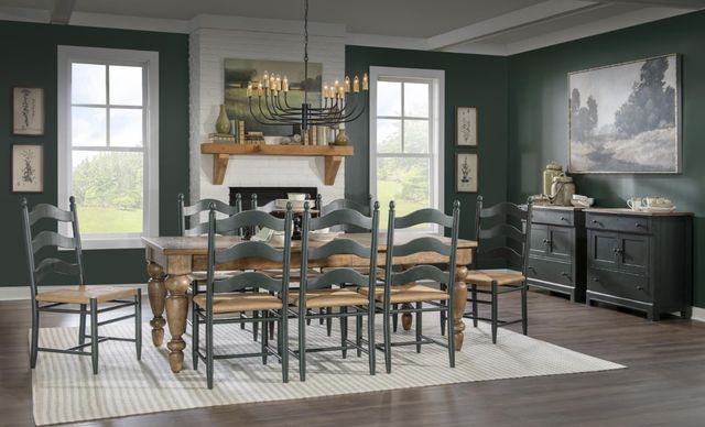 Legacy Classic Vintage Market Barnwood Oak/Mallard Green Accent Chest-2
