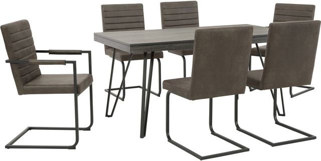 Signature Design by Ashley® Strumford 7-Piece Black/Charcoal Dining Table Set-0