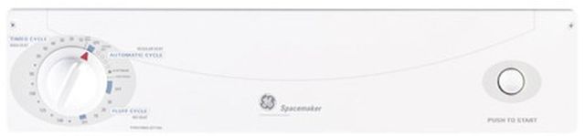 GE® Spacemaker® 3.6 Cu. Ft. White Electric Dryer-2