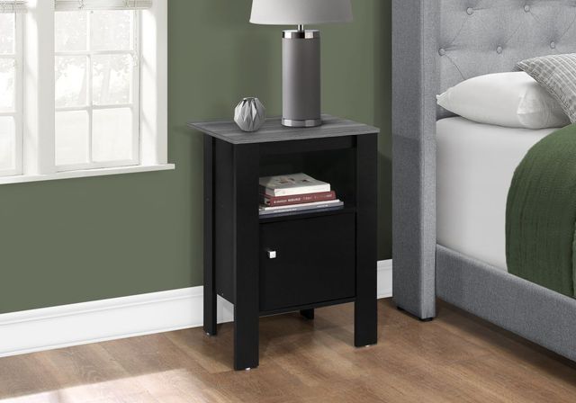 Monarch Specialties Inc. Black Grey Accent Table-2