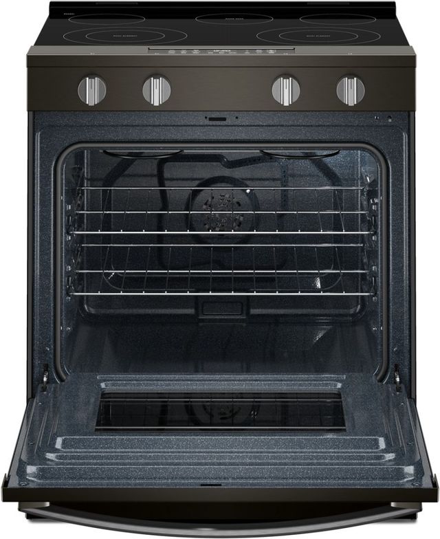 Whirlpool® 30'' Black Stainless Steel Smart Slide-In Electric Range with Air Cooking Technology and Steam Clean-1
