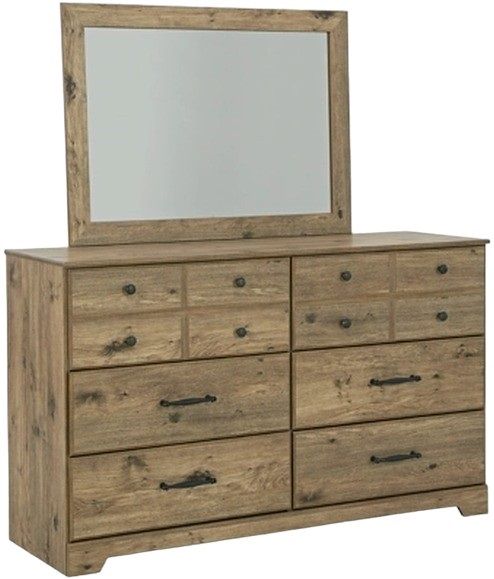Signature Design by Ashley® Shurlee Light Brown Mirrored Dresser-0