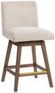 Classic Home Ava Vanilla Oat Swivel Counter Stool-0
