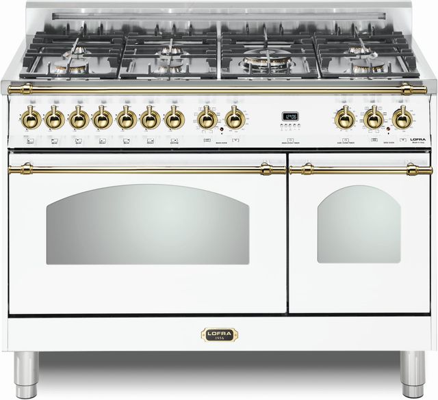 LOFRA® Dolcevita 48" White Pro Style Dual Fuel Range-0