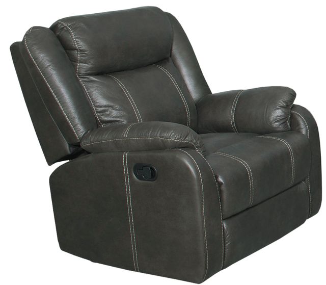 American Wholesale Furniture Gin Rummy Charcoal Manual Recliner-0