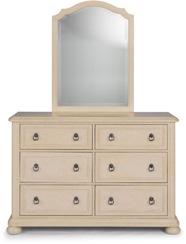 homestyles® Provence Antiqued White Dresser and Mirror-0