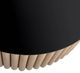 StyleCraft Black Glass Top Coffee Table with Natural Base-1