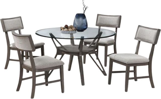 New Classic® Home Furnishings Kelsey 5-Piece Brown/Gray Dining Table Set-0