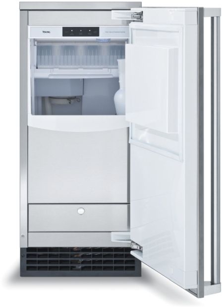 Viking® 15" 65 lb. Stainless Steel Ice Maker with Drain Pump-1