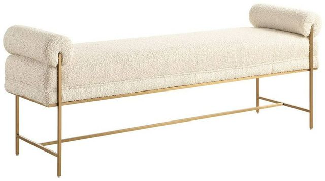 Uttermost® Bolster Pearl White Lounge Bench-0