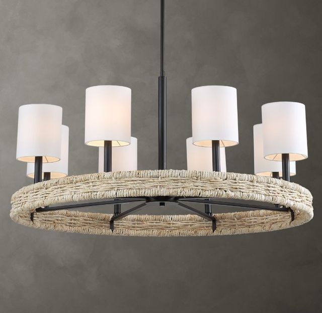 Uttermost® Faiyam Dark Bronze/White Chandelier-1