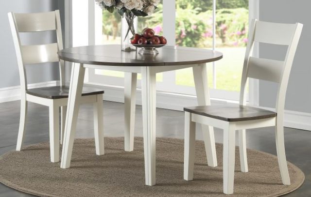American Wholesale Furniture Gray/White Dining Side Chair-2