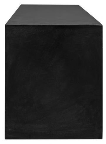 Moe's Home Collection Lazarus Black Concrete Outdoor Bench-2