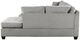 Homelegance® Emilio 3-Piece Gray L-Shape Sectional with Ottoman-5