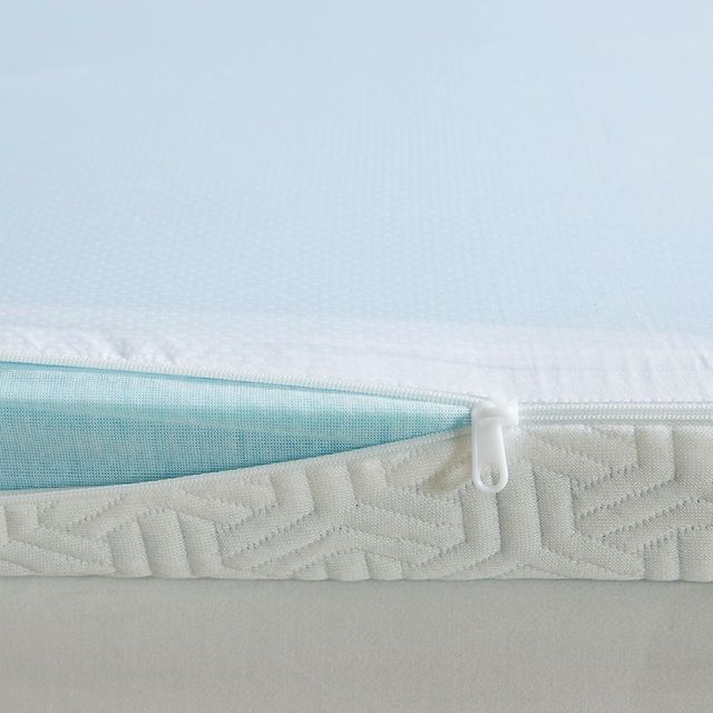 Olliix by Sleep Philosophy White Twin XL 2" Gel Memory Foam with 3M Cover Mattress Topper-2