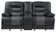 Homelegance® Fabian Dark Gray/Gray Double Glider Reclining Loveseat-2