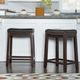 Linon Claridge 2-Piece Brown Counter Stool Set-1