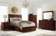Elements International Sullivan Rich Cherry Queen Panel Storage Bed-1