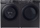 Samsung Fingerprint Resistant Black Stainless Steel Front Load Laundry Pair-0