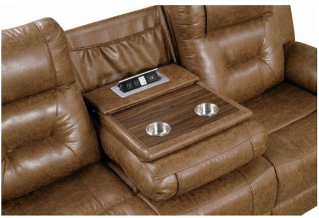 Furniture of America® Ezekius Brown Manual Reclining Sofa-2