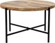 Porter International Designs Camden Natural Reversible Top Coffee Table with Black Metal Base -0