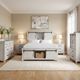 Elements International Scott 4-Piece White King Panel Storage Bedroom Set-1