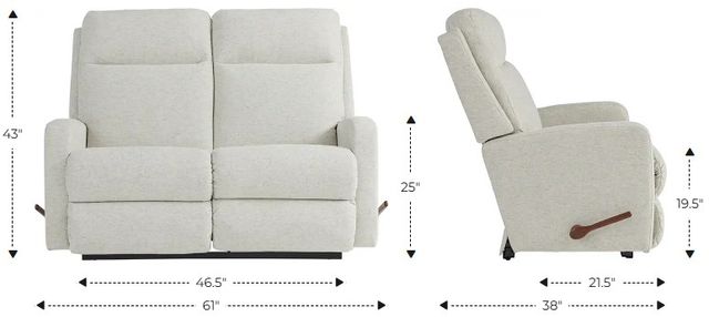 La-Z-Boy® Finley Latte Manual Wall Reclining Loveseat-2