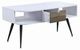 ACME Furniture Halima White Coffee Table with Black Base-3