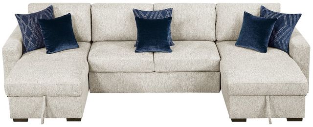 Homelegance® Isla 3-Piece Beige U-Shape Sectional and Reversible Chaises-2