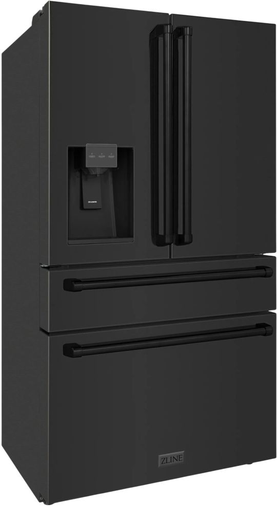 ZLINE 36" 21.6 Cu. Ft. Fingerprint Resistant Black Stainless Steel Counter Depth French Door Refrigerator-3