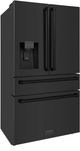 ZLINE 36" 21.6 Cu. Ft. Fingerprint Resistant Black Stainless Steel Counter Depth French Door Refrigerator-3
