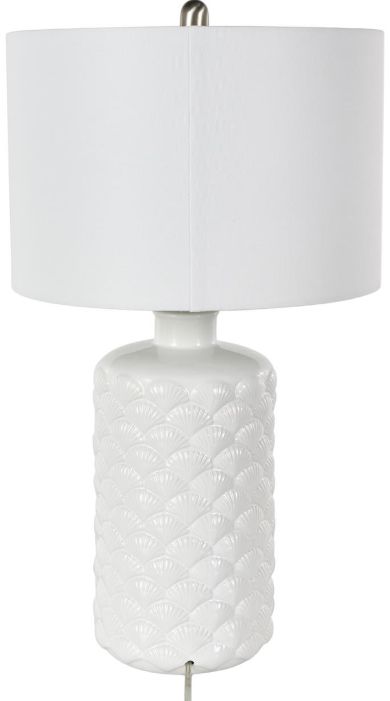 Deco Marche White Shell Embedded Room Table Lamp-1