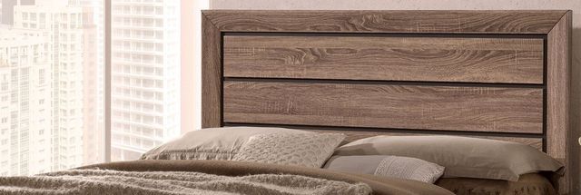 Coaster® Kauffman Washed Taupe California King Storage Headboard and Footboard-4
