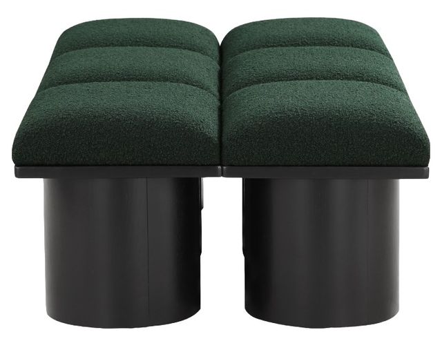 Meridian Furniture Pavilion 6-Piece Green/Black 47" Modular Bench Set-2