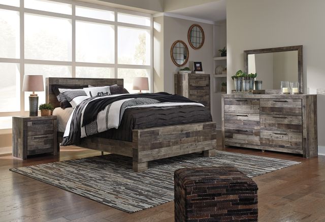 Benchcraft® Derekson 4-Piece Multi Gray Full Panel Storage Bed Set-9