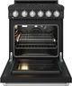 Thor Kitchen Gordon Ramsay Collection 30" Black Pro Style Gas Range with Precision Knob Control and Stainless Steel Trim-1