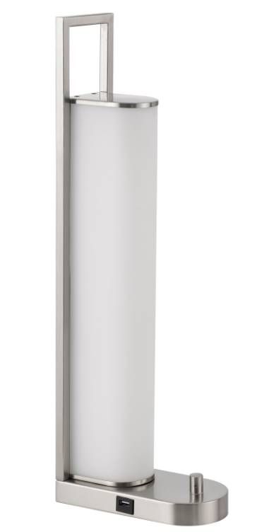 Cal® Lighting & Accessories Zamora Brushed Steel Desk Lamp-0
