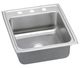 Elkay Lustertone® Classic Lustrous Satin Stainless Steel 19.5" x 22" x 5.5" 3-Hole Single Bowl Drop-in ADA Sink with Quick-Clip-0
