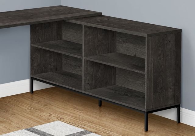 Monarch Specialties Inc. Dark Gray L-Shaped Office Desk-2